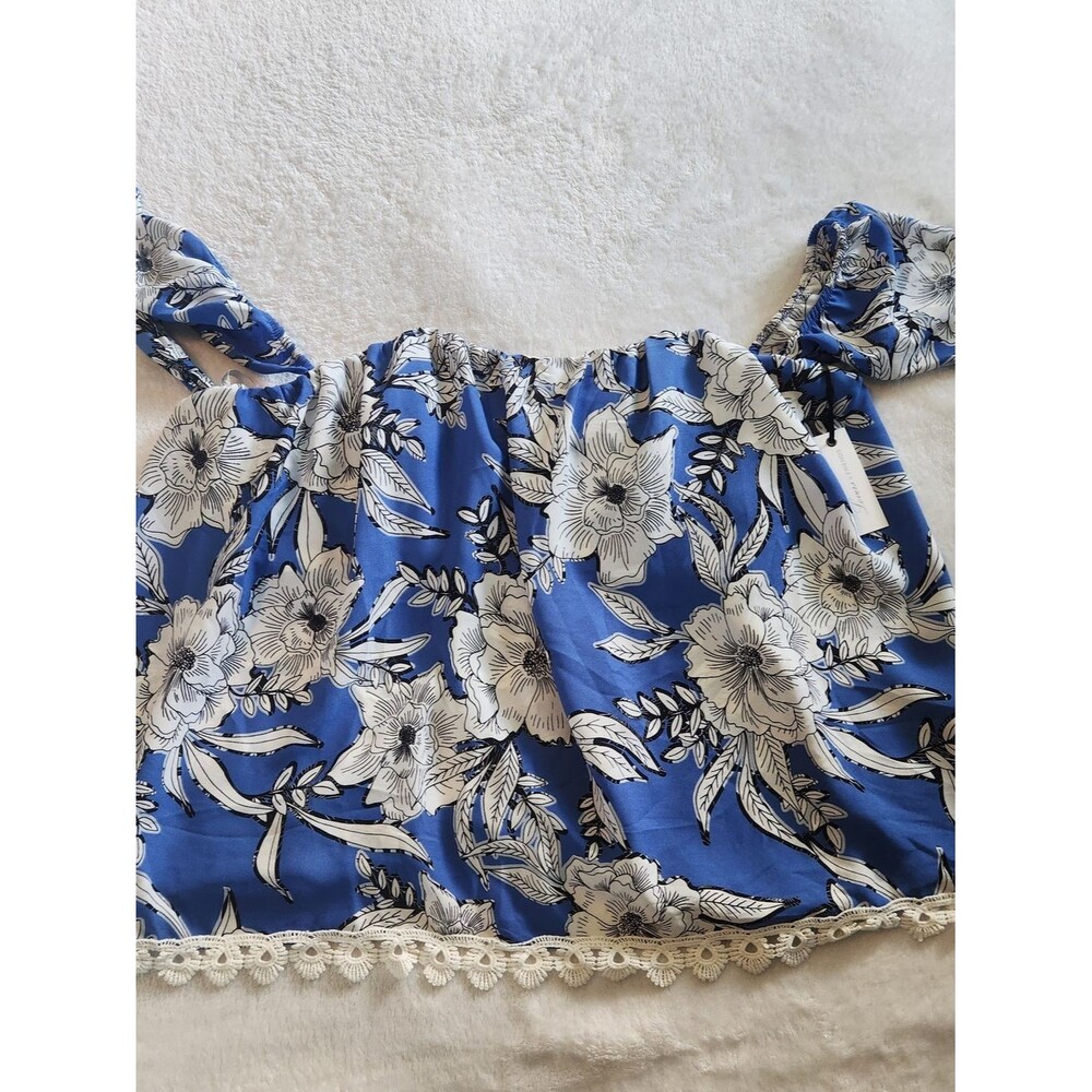 Lovers + Friends Life's A Beach Floral Off-the-shoulder Blouse Size M